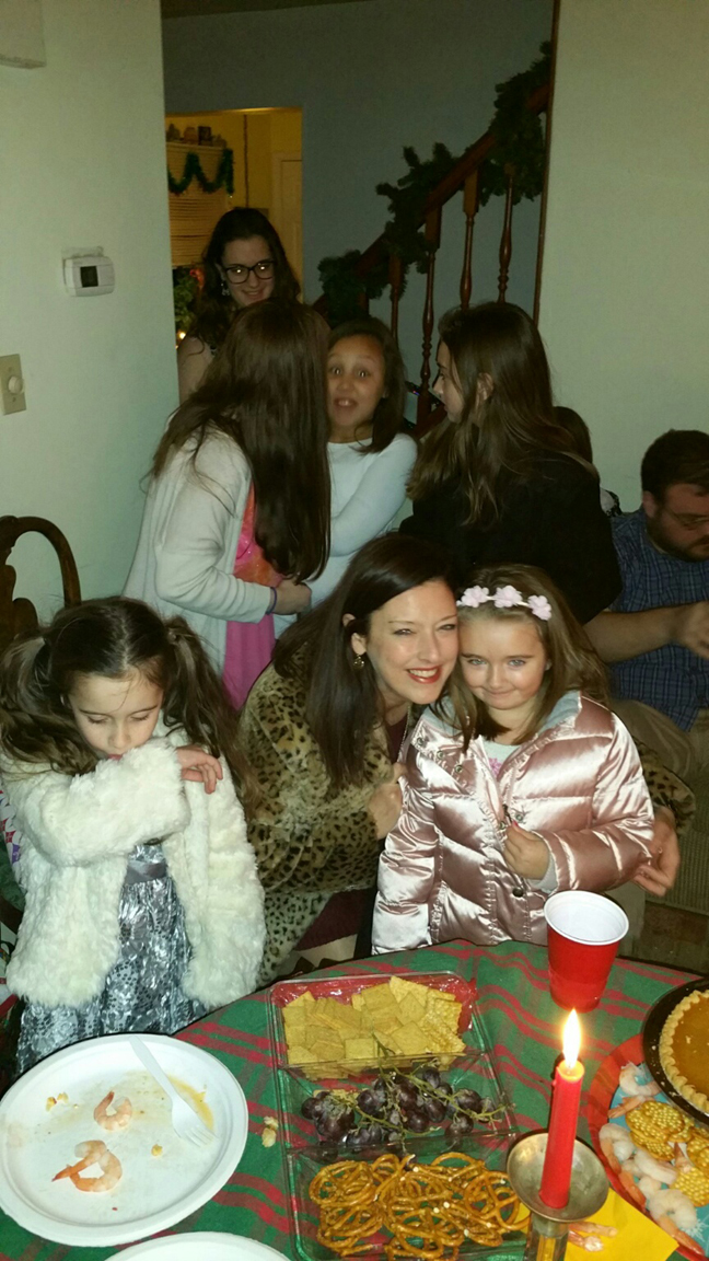 2015 KELLEY FAMILY POLLYANA CHRISTMAS PARTY - ANDREA AND EMILY