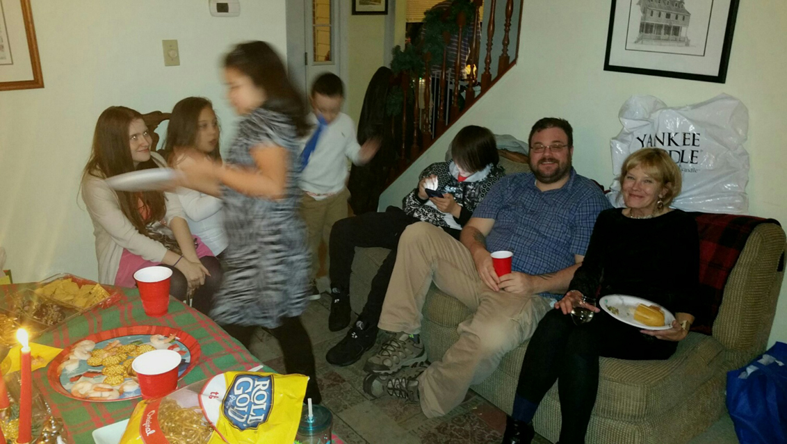 2015 KELLEY FAMILY POLLYANA CHRISTMAS PARTY - JAYNE AND BARRY AND BILLY