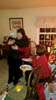 2015 KELLEY FAMILY POLLYANA CHRISTMAS PARTY - FRAN HUGGING THOMAS WITH KATHY