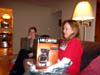 Christmas Eve 2012 - Jayne opening present from Melissa