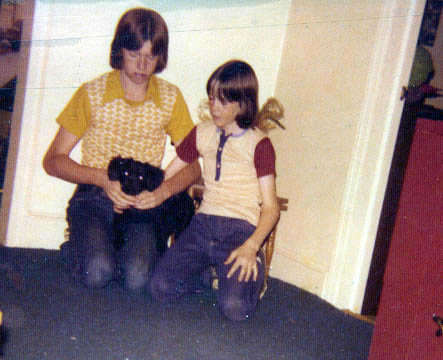 Jack & Jim Kelley with Barney Dog Richardson Park - mid 70's