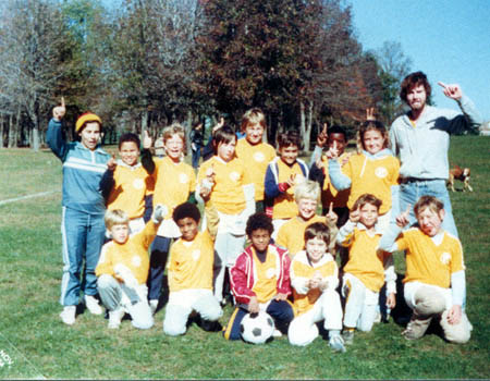Jack Kelley coaching Soccer team