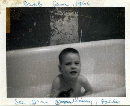 Jack Kelley in tub at Jackson St - mid 60's