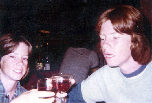 Jim & Jack in Montreal Restaurant 1976