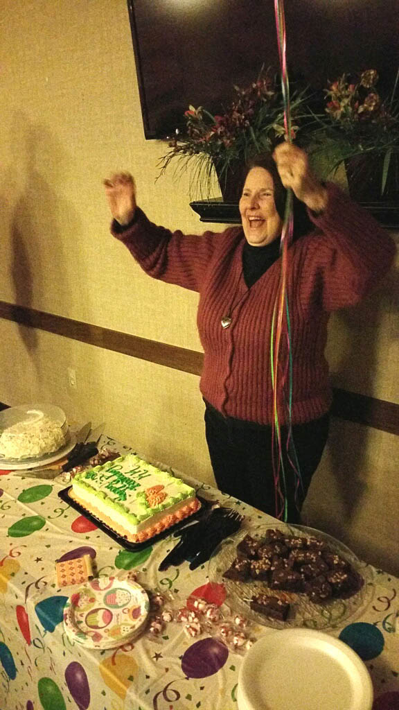 KATHY BEING SUNG HAPPY BIRTHDAY TO