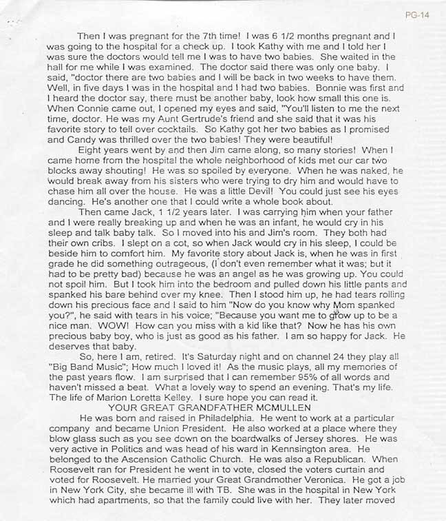 N - PG-14 of Marion Meyer Kelley's Life story