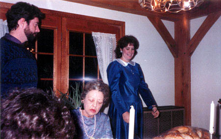 Mom - Dan - Maureen at Christmas Polyana Party 1989