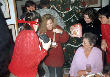 Mom at her last Polyana Christmas Party 1991