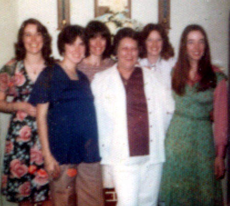 Mom with her Girls in early 1977