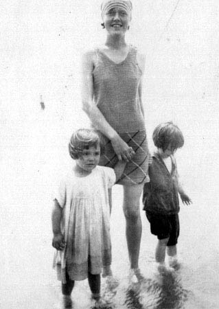 Doris Meyer & cousin Lydia Sandberg with Aunt Emily Meyer in AC 1927