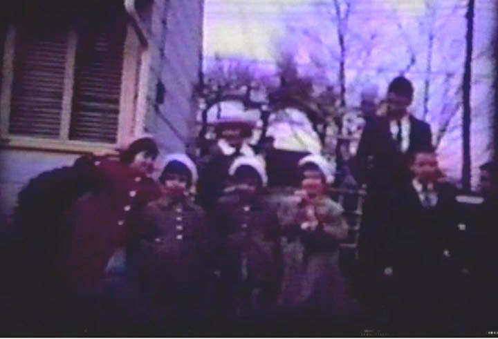 BIG EIGHT MARION AND DAVE KELLEY KIDS FROM AN OLD FAMILY MOVIE SCREENSHOT - 1950s - 2