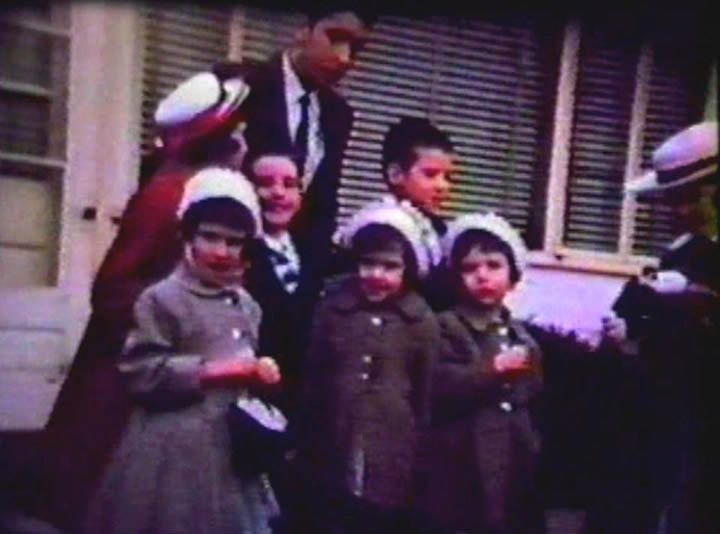 BIG EIGHT MARION AND DAVE KELLEY KIDS FROM AN OLD FAMILY MOVIE SCREENSHOT - 1950s - 3