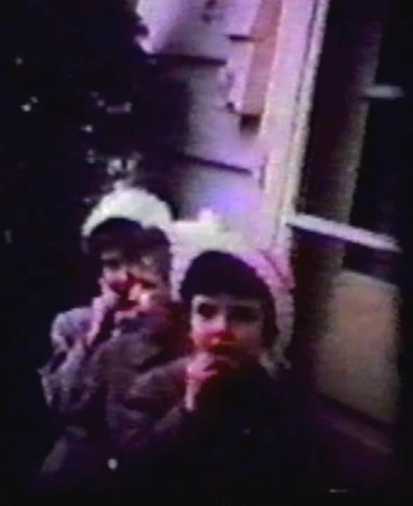CONNIE-CANDACE-BONNIE FROM AN OLD FAMILY MOVIE SCREENSHOT - 1950s