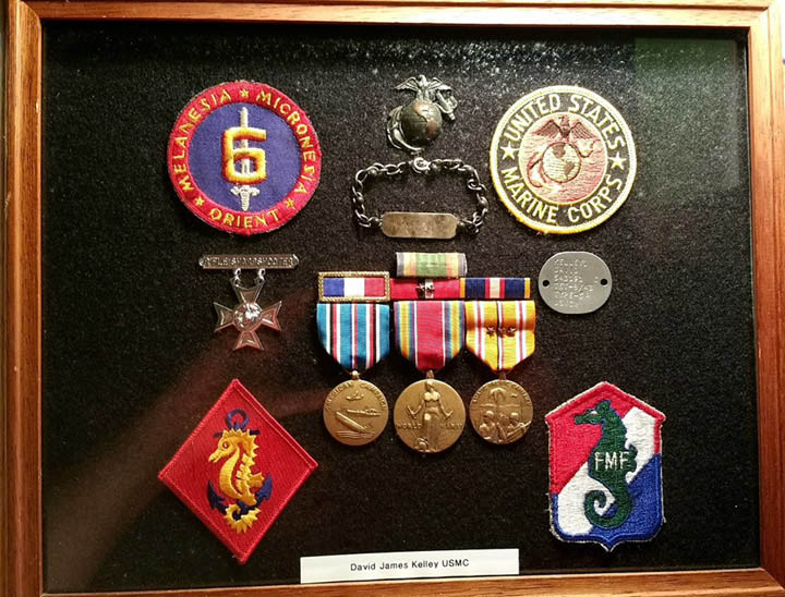 Dave Kelleys Military medals and insignia from WWII