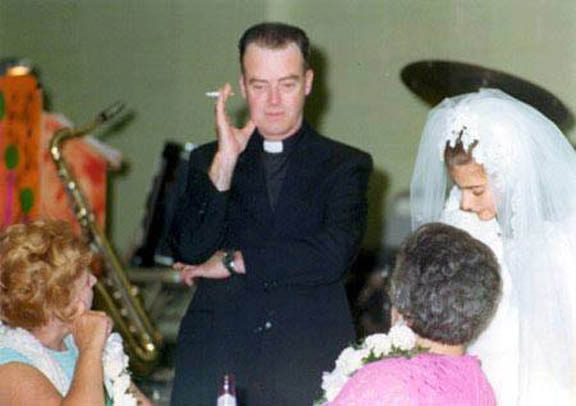 FATHER TOM KELLEY WITH MARION KELLEY-TOMMY KELLEY NEWLY WED JEANETTE ROSS KELLEY AND HER MOTHER 1970s