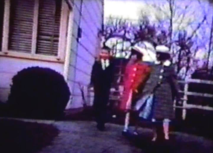 MICK-MAUREEN-KATHY KELLEY KIDS FROM AN OLD FAMILY MOVIE SCREENSHOT - 1950s