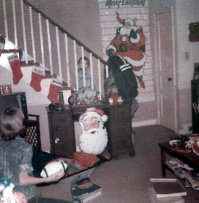 JASON BLEVINS - JIM KELLEY CHRISTMAS IN DADS VILONE VILLAGE HOUSE EARLY 1970s
