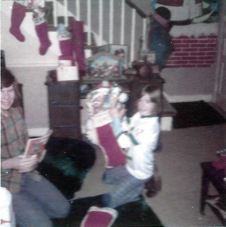 JIM AND JACK KELLEY CHRISTMAS STOCKINGS EARLY 1970s AT DADS HOUSE