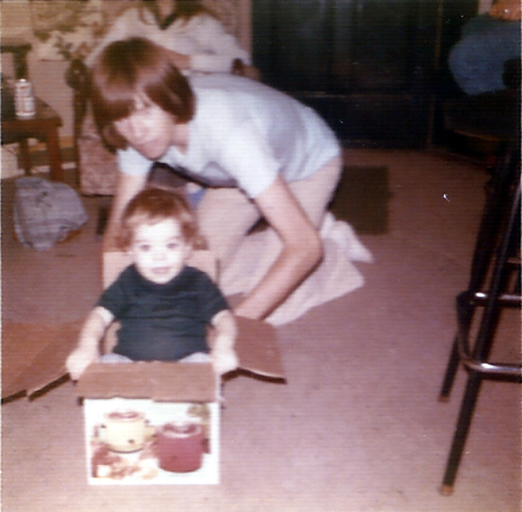 JIM AND JASON IN DAVE KELLEYS LIVING ROOM EARLY 1970S