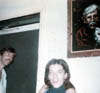 CISSY AND DANNY KELLEY CHRITMAS IN DADS LIVING RM VILONE VILLAGE EARLY 1970s