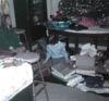 JACK AND CINDY IN DAD DINING RM VILONE VILLAGE EARLY 1970s