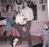 SISSY AND DANNY WITH ANDREA AND JASON IN DAVE KELLEYS LIVING ROOM EARLY 1970S