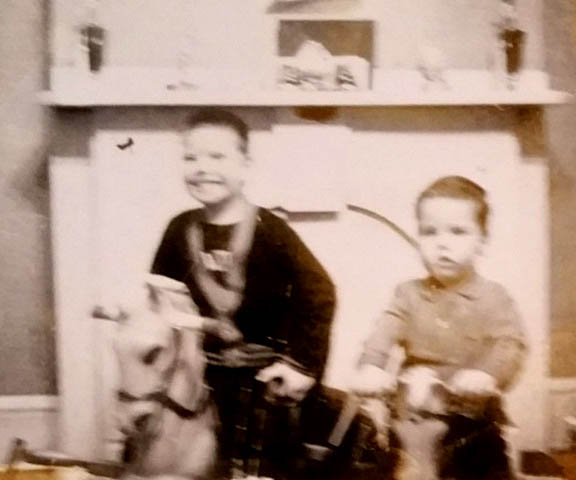 JIM AND JACK KELLEY IN JACKSON STREET HOME MID 1960S