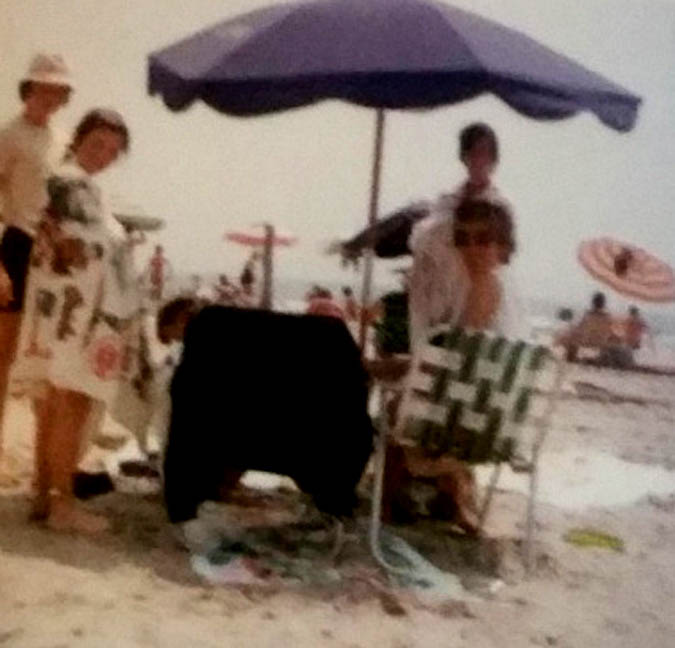 JIM AND JACK KELLEY WITH THEIR FATHERS GIRLFRIEND MARY AND HER SON DAVE IN CAPE MAY EARLY 1970S