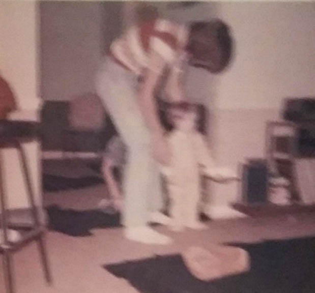 JIM KELLEY WITH NEPHEW JASON BLEVINS MID 1970S