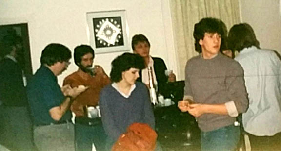 TOM KELLEY-RICK CAPALDO-CECELIA RYAN-TED ORZECHOWSKI-MARK ALEXANDER AT JACK KELLEYS BOWNTOWN HOUSE MID 1980S