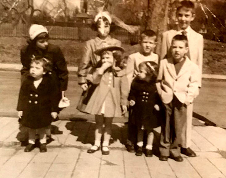 TOM-KATHY-MAUREEN-DAN-MICK-CANDY-BONNIE-CONNIE KELLEY MID 1950S
