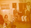 CANDACE AND DANNY KELLEY WITH RICK CAPALDO AT DAVE KELLEY HOUSE CHRISTMAS EARLY 1970S
