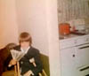 CHRIS WOJNISZ AT HIS GRANDFATHERS VILONE VILLAGE HOUSE MID 1970S