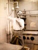 DAVE KELLEY AT DUPONT TEXTILE RESEARCH LABS HORSING AROUND CIRCA EARLY 1960S