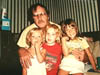 DAVE KELLEY WITH HIS GRANDSON JOSEPH-GRANDAUGHTERS LINDAYS AND STEPHANIE EARLY 1980S