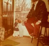 JASON BLEVINS KISSING HIS COUSIN MIKE WOJNISZ WITH UNCLE TOM KELLEY MID 1970S