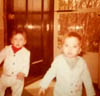 JASON BLEVINS WITH HIS COUSIN MIKE WOJNISZ IN THEIR GRANDFATHERS VILONE VILLAGE HOME  MID 1970S