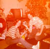 JIM AND JACK KELLEY AT THEIR FATHERS VILONE VILLAGE HOUSE MIDDLE 1970S