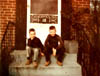 JIM AND JACK KELLEY IN FRONT OF THEIR FAHTERS VILONE VILLAGE HOUSE LATE 1960S