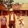 JIM AND JACK KELLEY WITH AN ACTOR AT SIX GUN TERRITORY EARLY 1970S