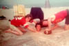 JIM AND JACK KELLEY WITH FRIEND DAN NEFF ON OCEAN CITY MD BEACH MID 1970S