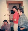 JIM AND TOM KELLEY WITH BROTHER-IN-LAW LARRY BLEVINS MID 1980S