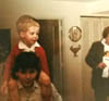 MIKE WOJNISZ WITH COUSIN JOSEPH BLEVINS  EARLY 1980S