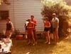SCOTT AND SANDI SNADER WITH HIS SISTER CAROLYN AND BROTHER -IN-LAW GEORGE AND COUSIN DAN KELLEY MID 1980S